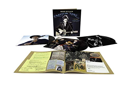 Bob Dylan vinyl box set with records, booklet, and cover art.