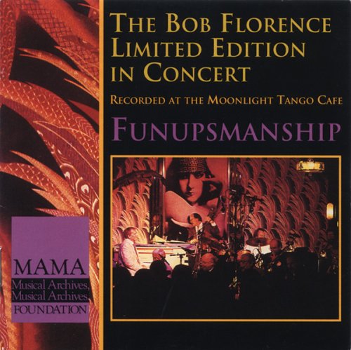 "CD cover with jazz band performing on stage, surrounded by red foliage design."