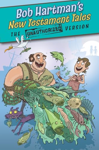 Book cover with cartoon illustration of a fisherman and many fish.
