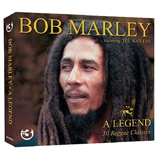 Bob Marley “A Legend” CD cover featuring his portrait.