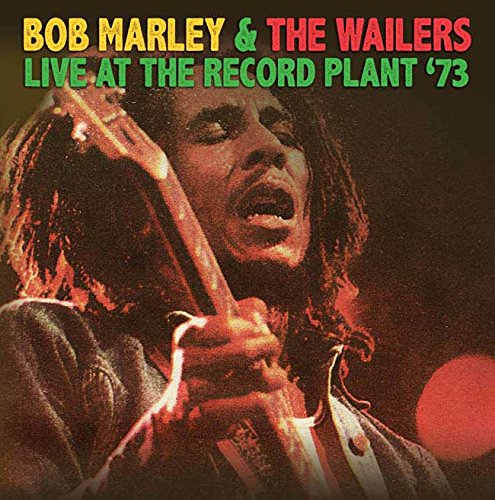 Bob Marley performing live with a guitar, album cover art.