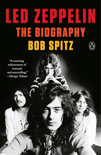 Book cover featuring black and white portrait of Led Zeppelin band members.