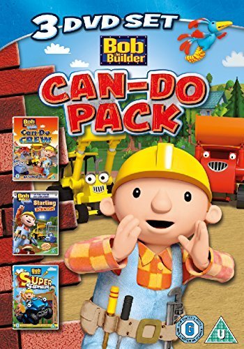 Bob the Builder "Can-Do Pack" DVD cover with Bob and construction vehicles.