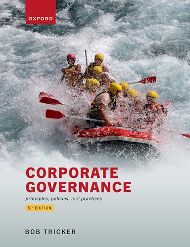 Book cover: "Corporate Governance" with image of whitewater rafting team.