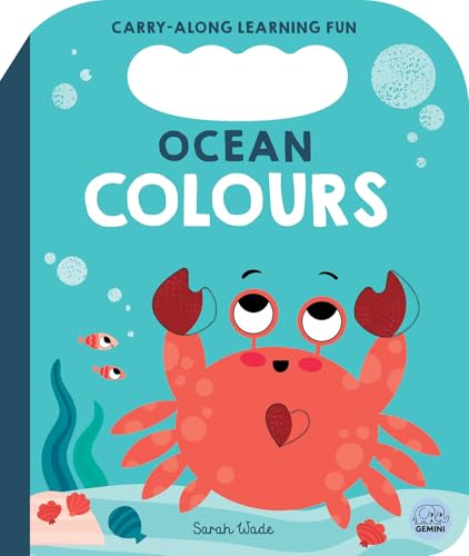 Children’s book cover with a red cartoon crab and ocean scene.