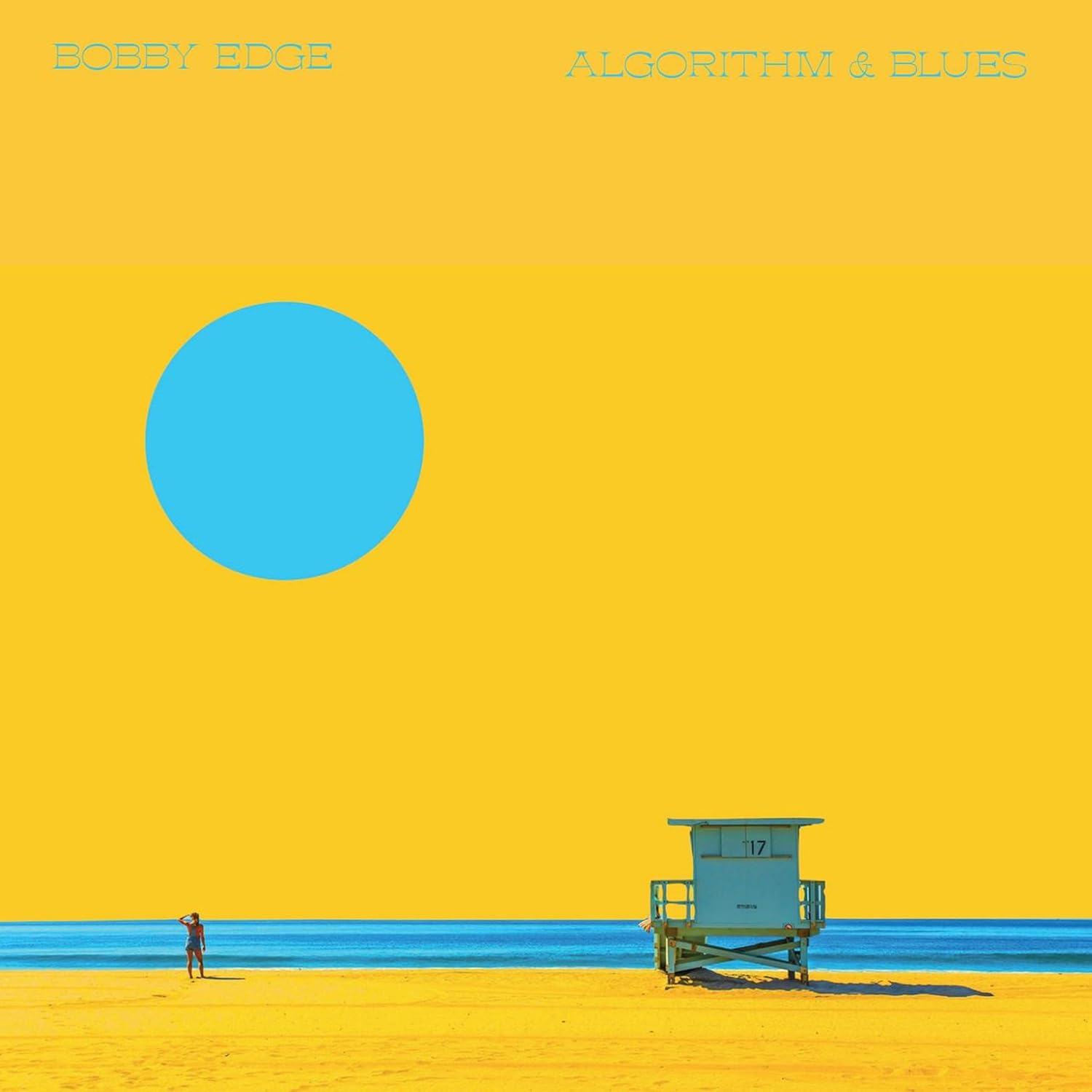 Vinyl record of “Bobby Edge - Algorithm & Blues” with barcode visible.