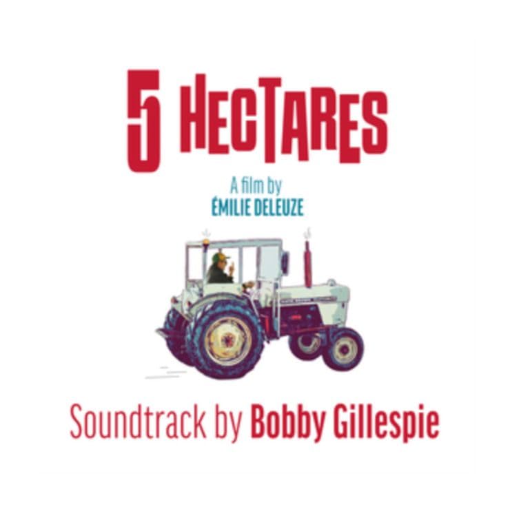 CD cover for “5 Hectares” soundtrack featuring a tractor and red text.