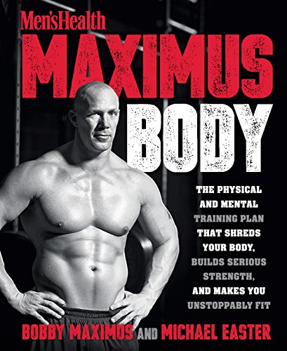 Book cover featuring a muscular man and bold red "MAXIMUS BODY" text.