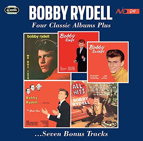 CD cover for Bobby Rydell’s “Four Classic Albums Plus” with album artwork.