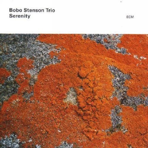 "CD cover with orange lichen on rock, white header with black text."