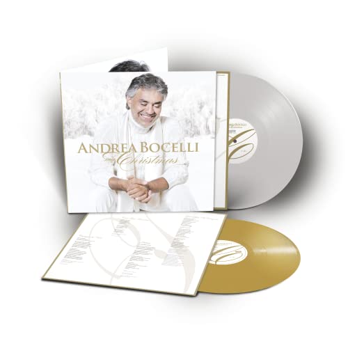 Andrea Bocelli "My Christmas" vinyl record with album cover and insert.