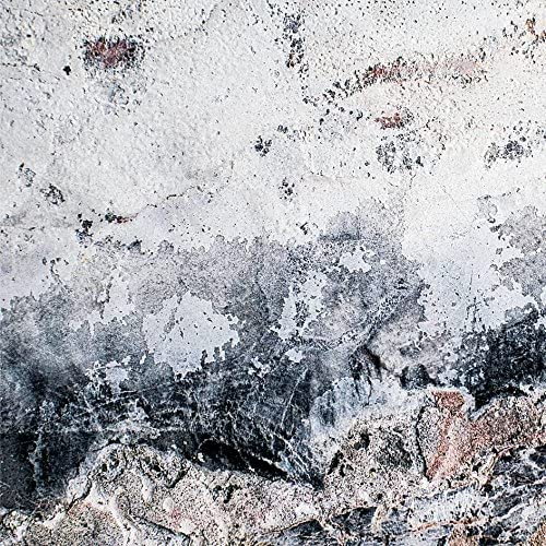 Abstract album cover with textured white, gray, and dark tones.