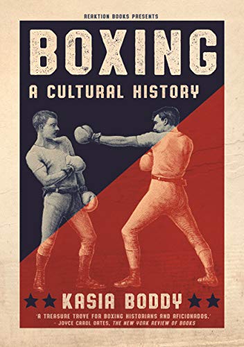 Book cover featuring two vintage boxers sparring against a red and dark blue background.