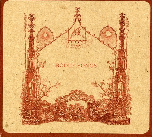 Brown CD cover with red ornate illustration and "Boduf Songs" text.