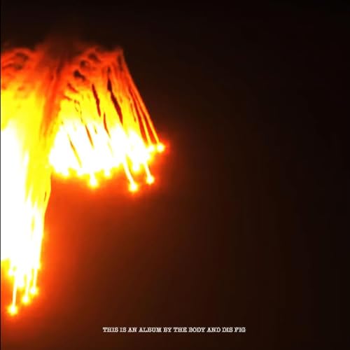 Dark album cover featuring a blurred, fiery, wing-like shape.