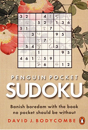 Penguin Pocket Sudoku book cover with floral design and puzzle grid.