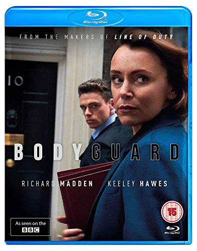"Blu-ray case with cover art featuring a man and woman, titled 'Bodyguard'."