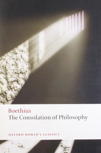 Book cover for The Consolation of Philosophy by Boethius, featuring light shining through bars.