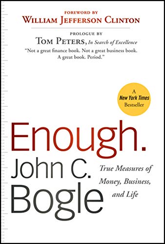 Book cover for "Enough" by John C. Bogle, with large title text.