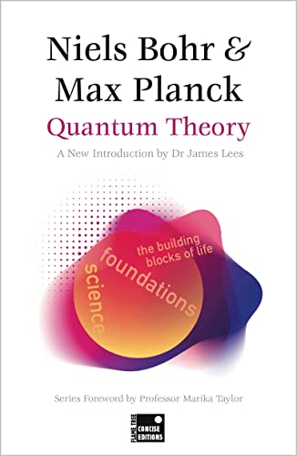 Book cover: "Quantum Theory" by Niels Bohr & Max Planck, with colorful abstract design.