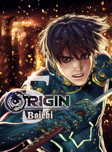 Illustration of a young man with a sword, titled "ORIGIN 5.