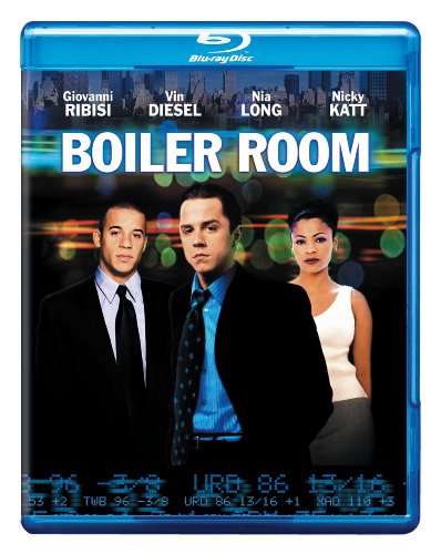 Boiler Room Blu-ray cover featuring Vin Diesel, Nia Long, and Giovanni Ribisi.