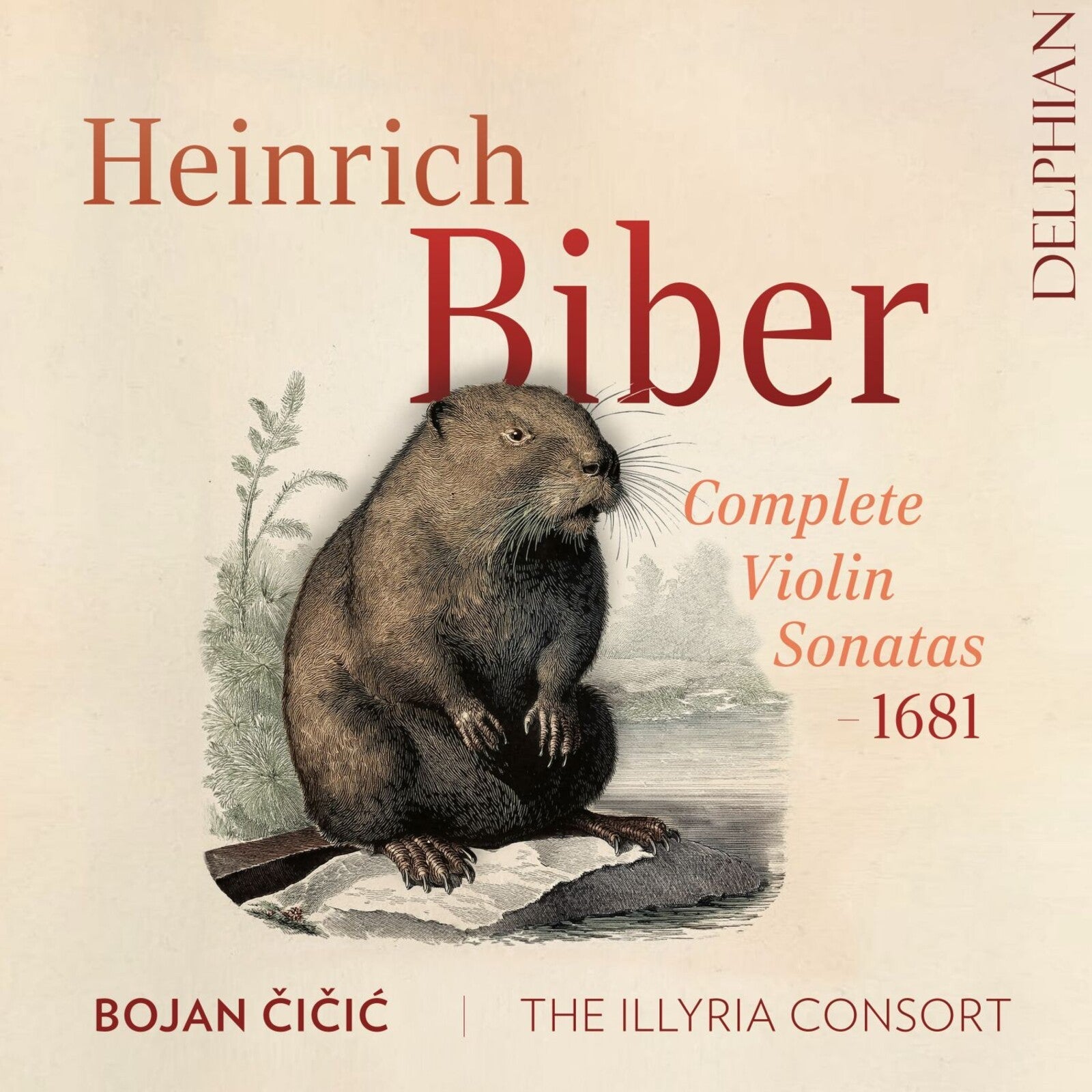 CD cover featuring Heinrich Biber’s violin sonatas and a marmot illustration.