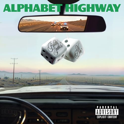 Album cover for "Alphabet Highway" by Boldy James & V Don, featuring dice.