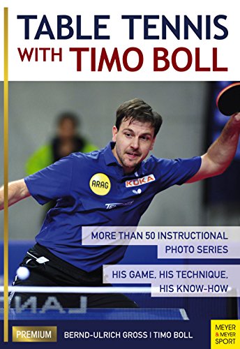 Book cover featuring table tennis player Timo Boll in action.