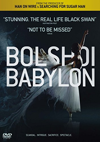 DVD cover for "Bolshoi Babylon" featuring a ballerina in a white tutu.