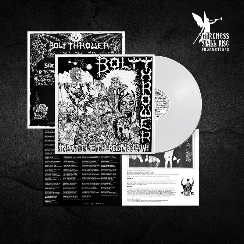 Bolt Thrower In Battle There's No Law white vinyl record with cover art and inserts.