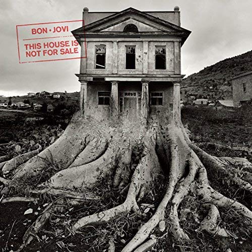 Bon Jovi album cover: a dilapidated house growing from tree roots.
