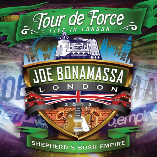 Joe Bonamassa "Tour De Force Live In London" CD cover with London imagery.