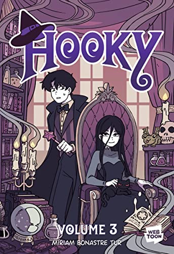Comic book cover: two figures with magical items in a room.