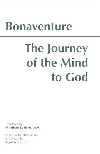 Book cover with title "The Journey of the Mind to God" by Bonaventure.