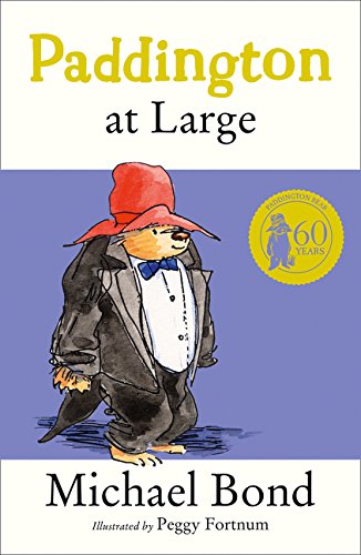 Paddington Bear in a red hat and blue tie, book cover.