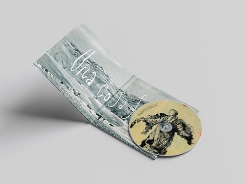 CD case and disc with sketched figures against a snowy landscape.