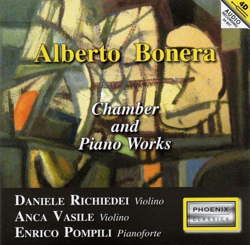 CD cover for Alberto Bonera’s piano and chamber works, abstract art.