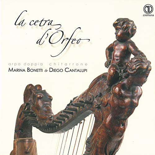 CD cover: sculpture of Orpheus with a double harp and cherub.