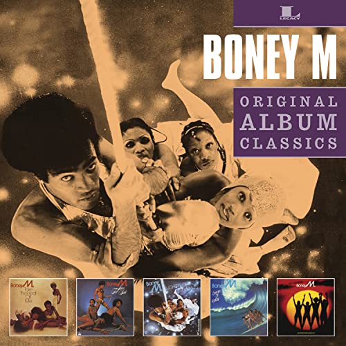 Boney M. "Original Album Classics" CD cover with group photo and album art.