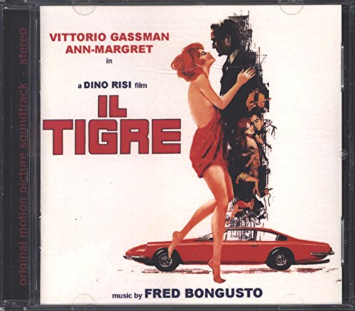CD cover for "Il Tigre" soundtrack featuring a couple and a red car.