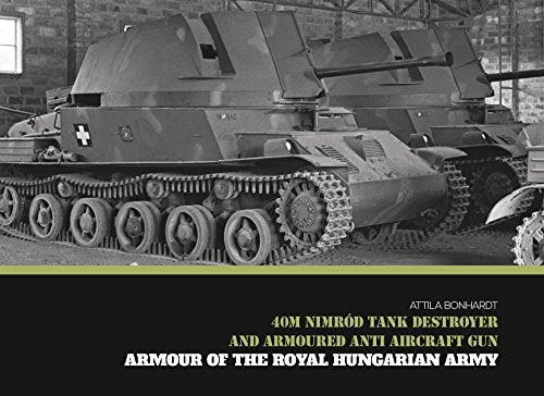 Black and white photo of a 40M Nimród Hungarian tank destroyer.