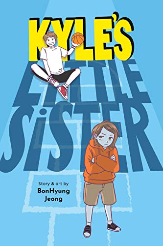 Book cover: boy with basketball, girl with arms crossed, blue background.
