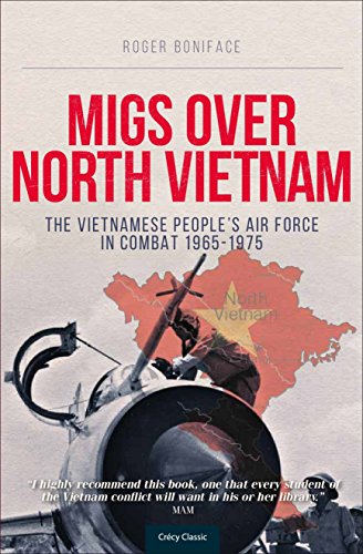 Book cover featuring a jet aircraft nose, a soldier, and a North Vietnam map.