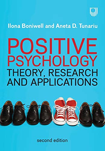 Book cover for "Positive Psychology" with shoes in a row.