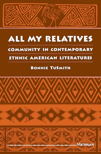 Book cover: “All My Relatives” by Bonnie Tushmith, with geometric patterns.