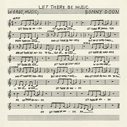 Sheet music with lyrics "Let There Be Music" by Bonny Doon.