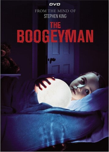 DVD cover for "The Boogeyman" featuring a scared child with a glowing orb.
