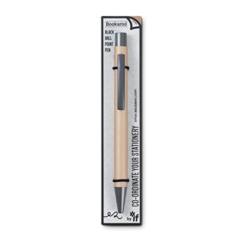 Gold and gray ballpoint pen in clear packaging.