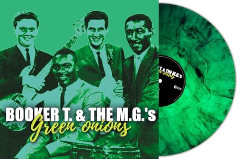 Booker T. & the M.G.'s "Green Onions" vinyl record, green marble effect.
